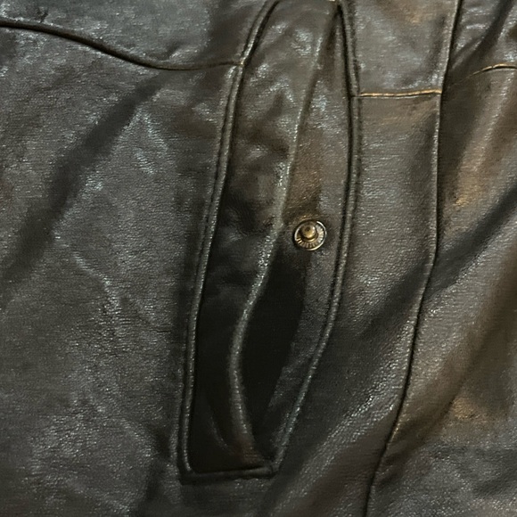 Calvin Klein Black Leather Jacket coat Size Large - Picture 8 of 13